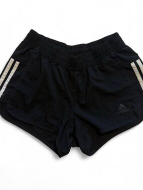 Adidas Black Athletic Shorts with white Stripes